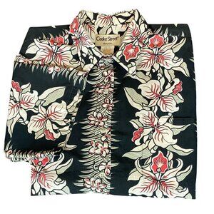 VTG Cooke Street Hawaiian Tropical Button Front Short Sleeve Shirt Mens XL #190B